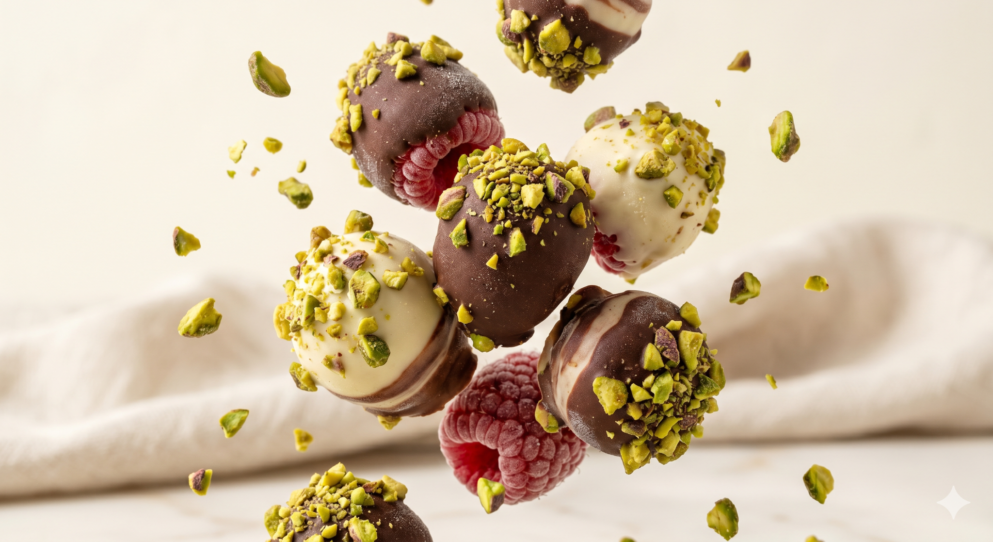 Chocolate and berries splash